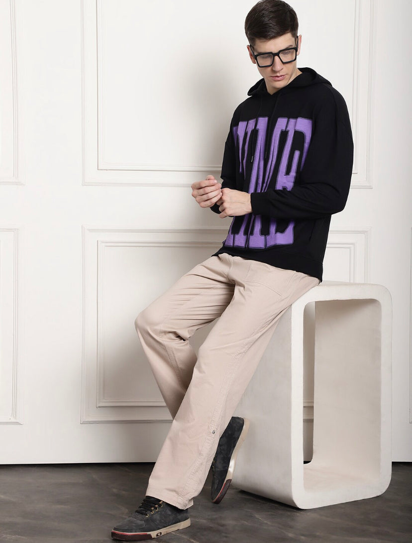 “TIME” PUFF PRINT HOODIE - Amessio