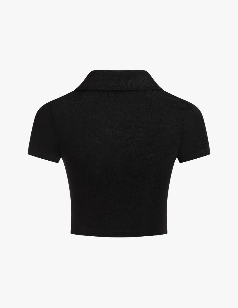“RUCHED” PLACKET TOP - Amessio