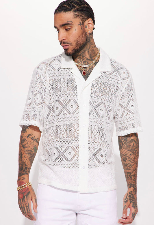 “LIGHT OUT” HALF SLEEVES SHIRT - Amessio