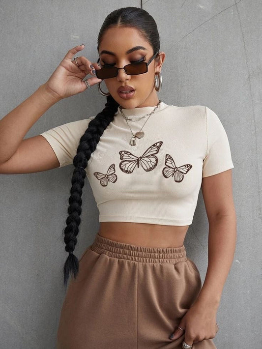 “BUTTERFLY” CROP TOP - Amessio