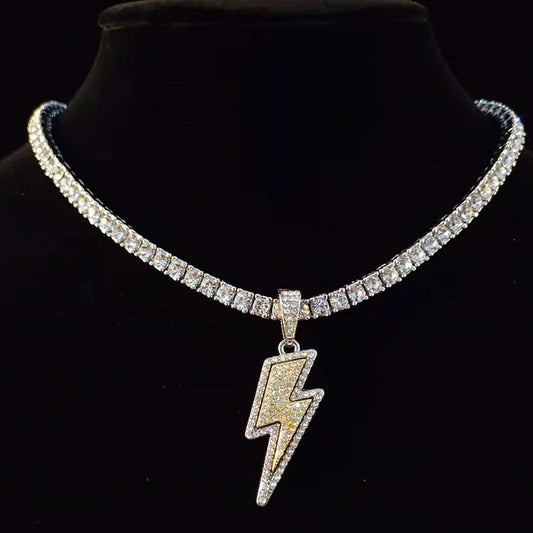 “THUNDER” ICED OUT NECKLACE - Amessio