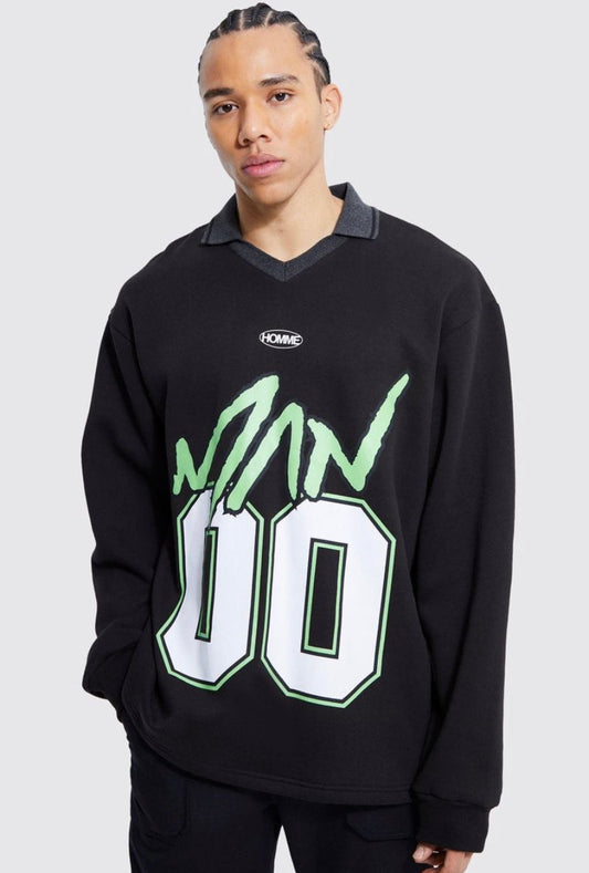 “MAN” OVERSIZED SWEATSHIRT - Amessio