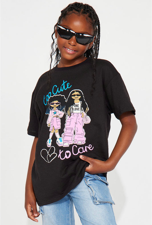 “TOO CUTE TO CARE” TEE