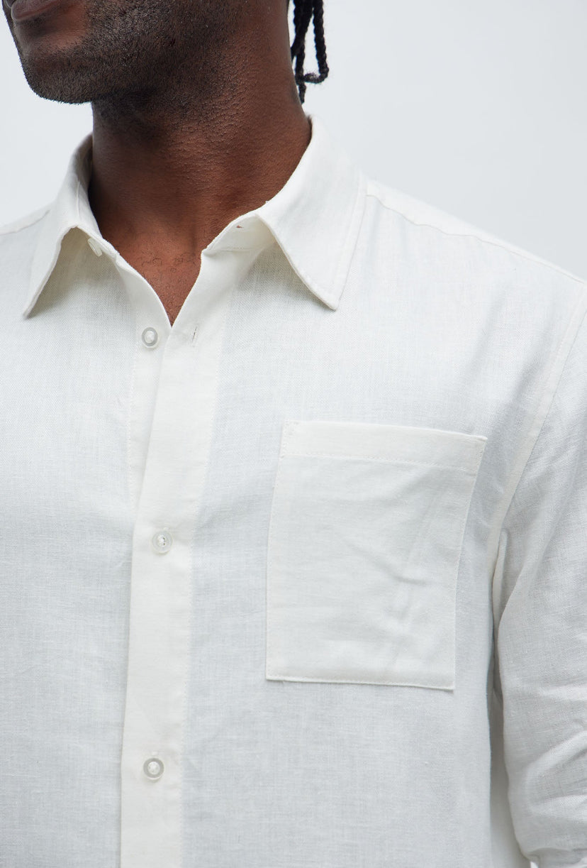 “PURE LINEN” FULL SLEEVE SHIRT - Amessio