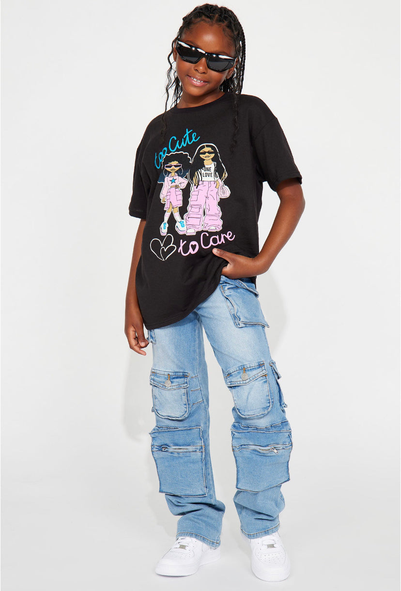 “TOO CUTE TO CARE” TEE