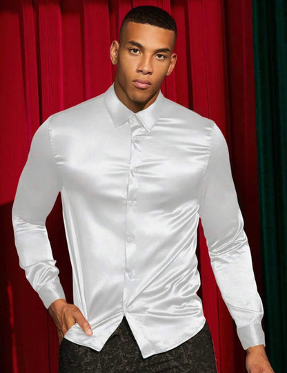 “LUXURY SATIN” SHIRT - Amessio