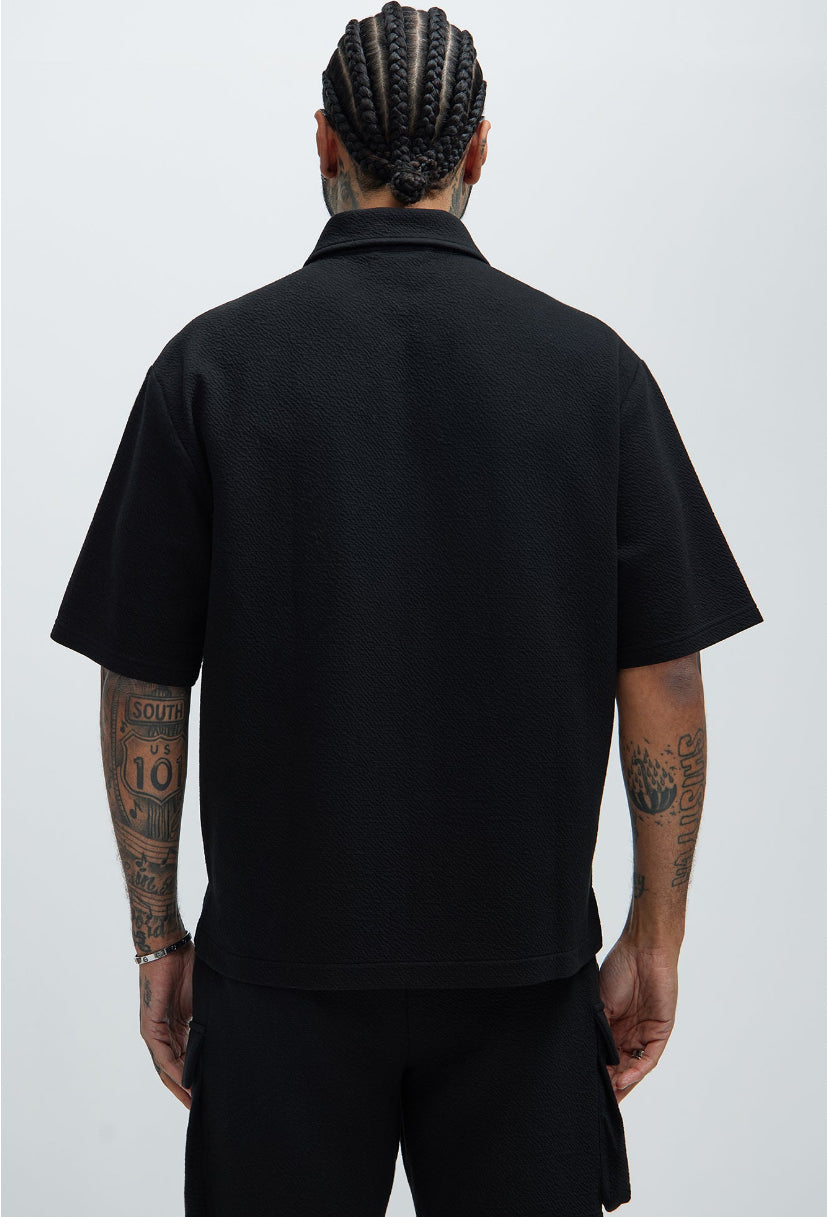 “ZIPPER” HALF SLEEVE SHIRT - Amessio