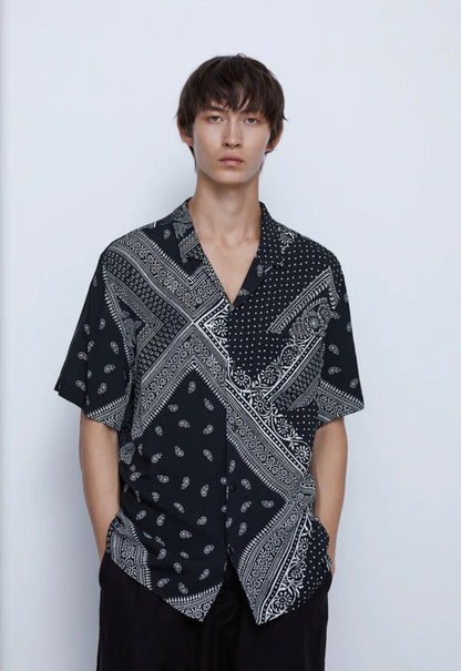 “BANDANA” PRINT SHIRT - amessioo