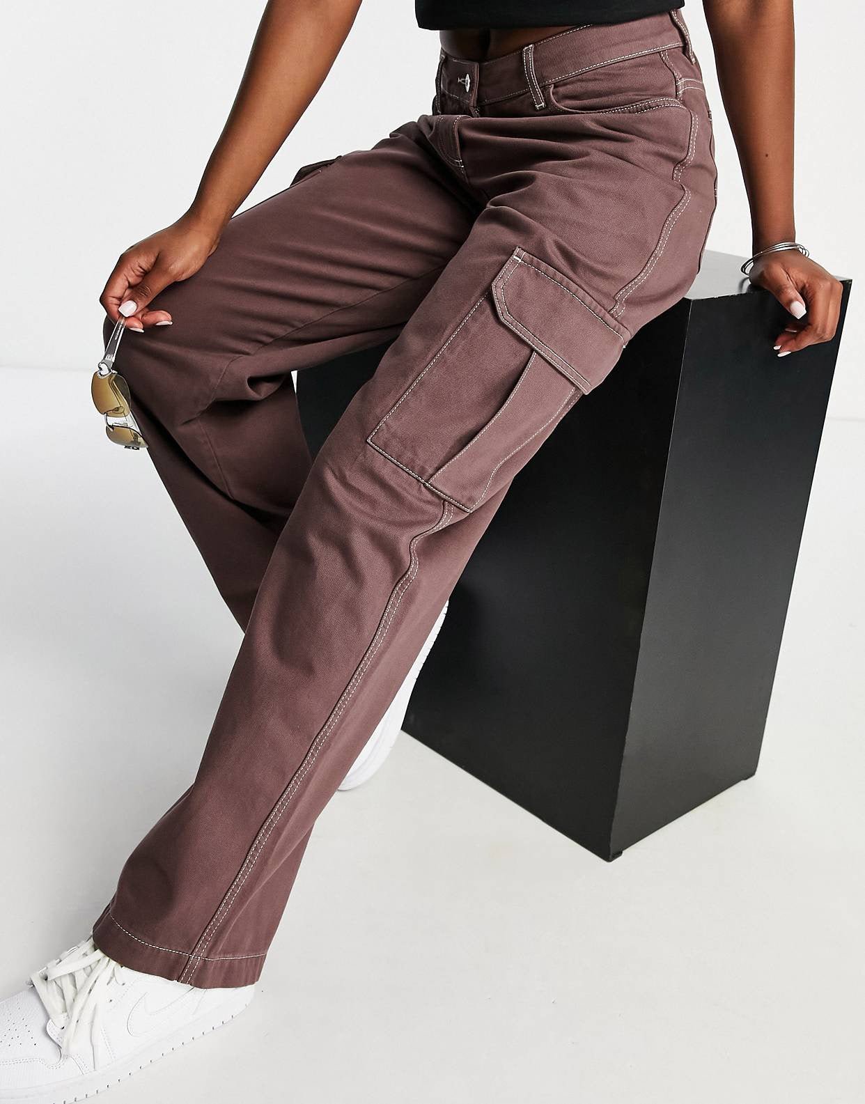 “BROWN” CARGO PANTS - Amessio Official