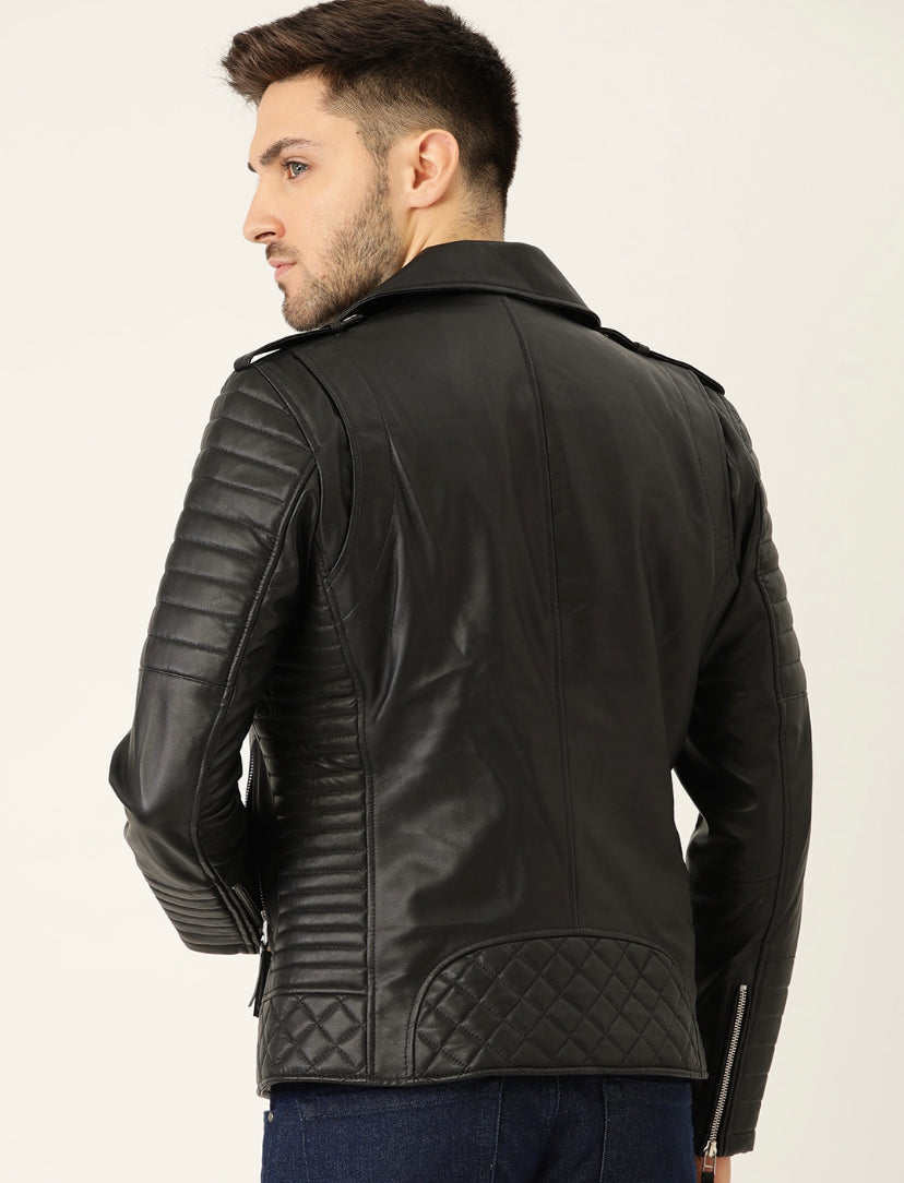 “OLD SCHOOL” BIKER JACKET - Amessio