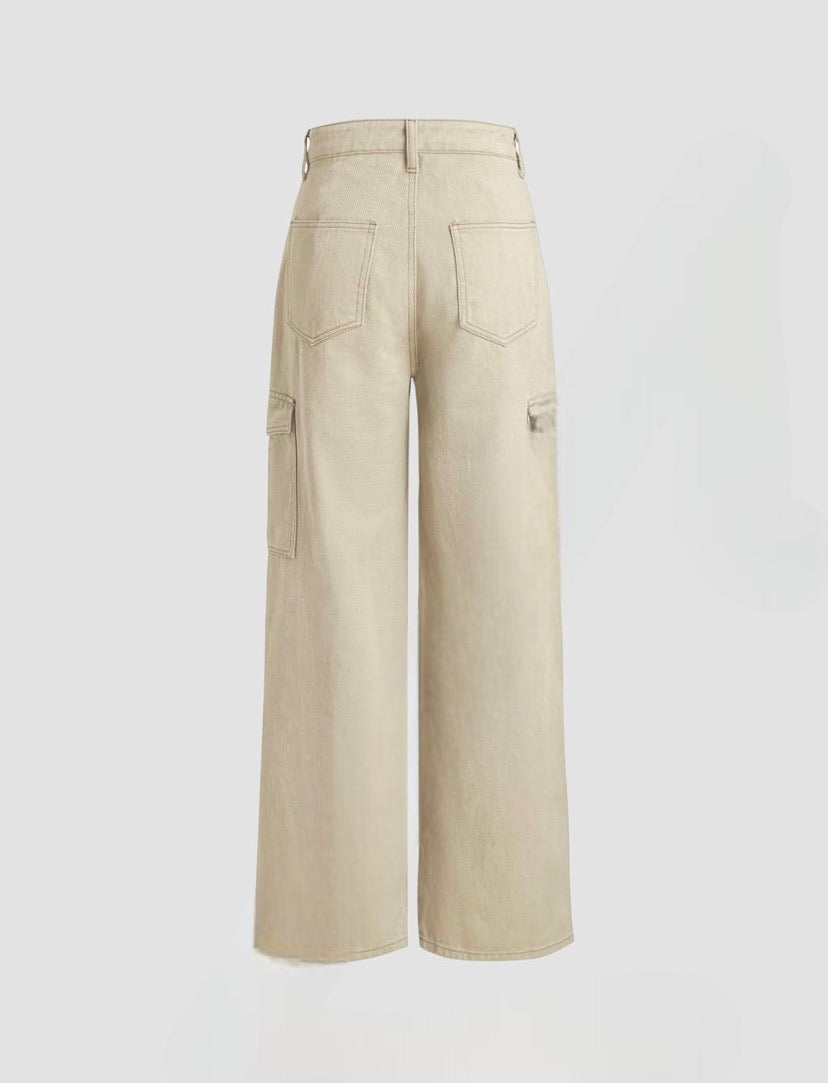 “BEIGE” CARGO PANTS - Amessio