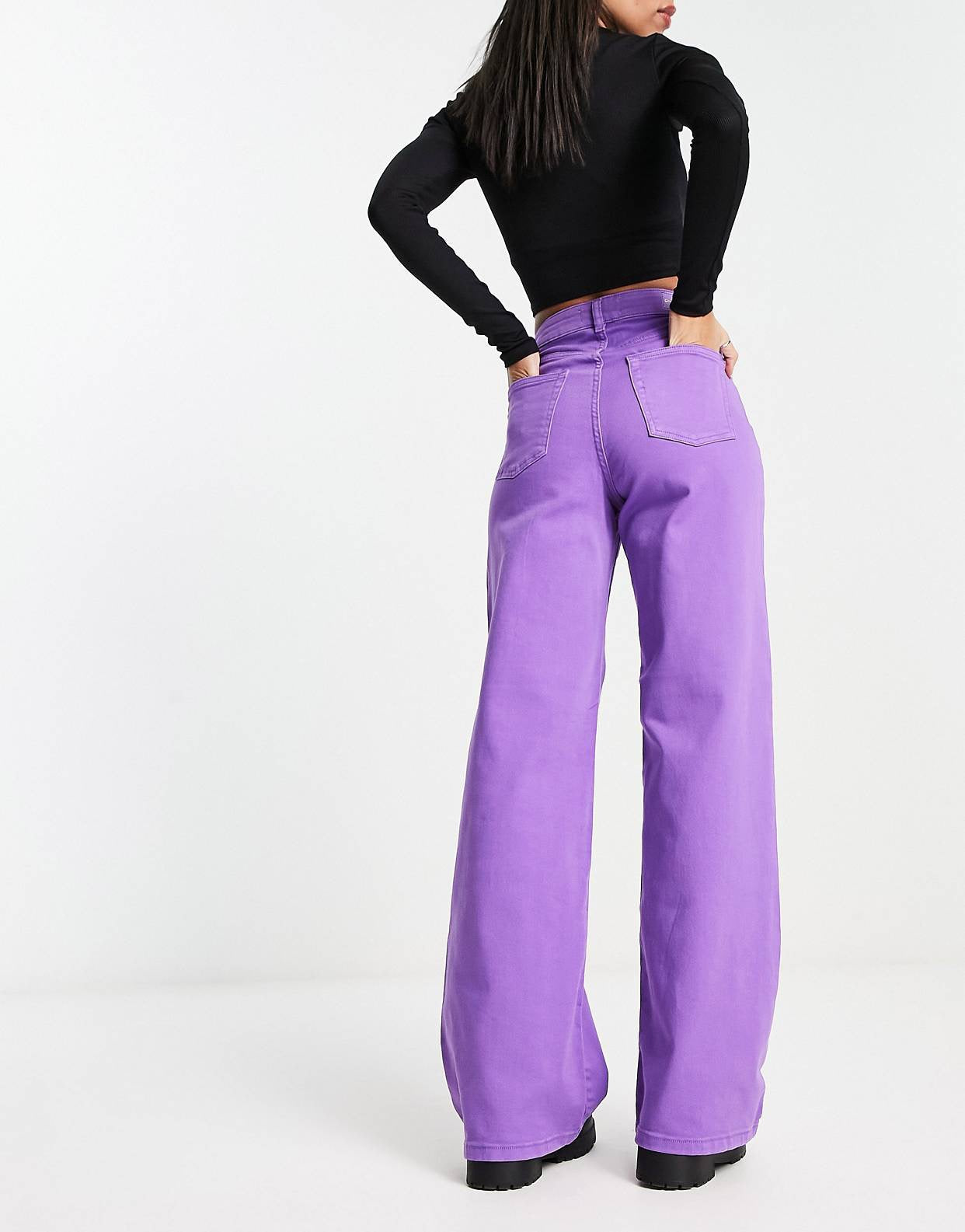 “WIDE LEG” PURPLE JEANS - Amessio