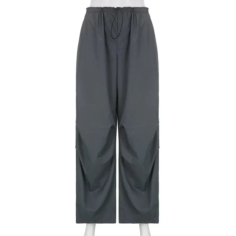 “GRAY” UNISEX PARACHUTE PANTS - Amessio