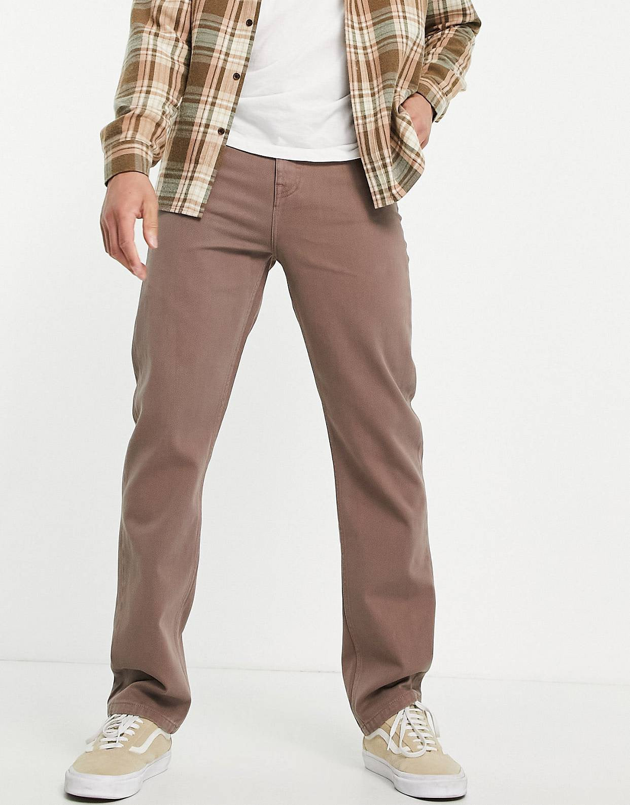 “WASHED BROWN” JEANS - Amessio