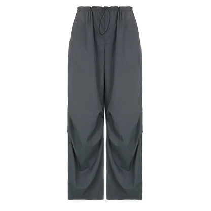 “GRAY” UNISEX PARACHUTE PANTS - Amessio