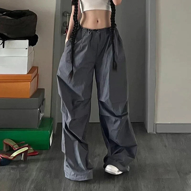 “GRAY” UNISEX PARACHUTE PANTS - Amessio