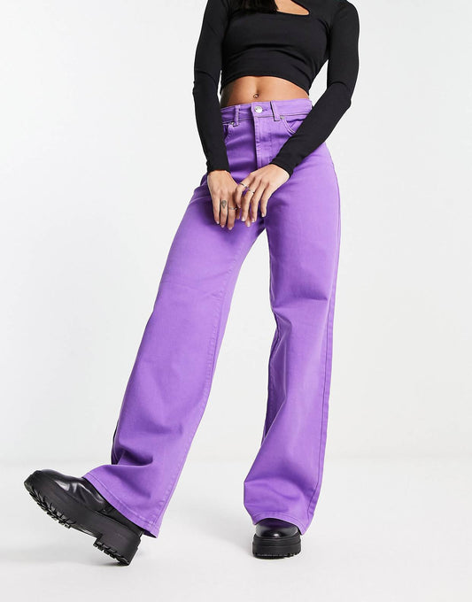 “WIDE LEG” PURPLE JEANS - Amessio