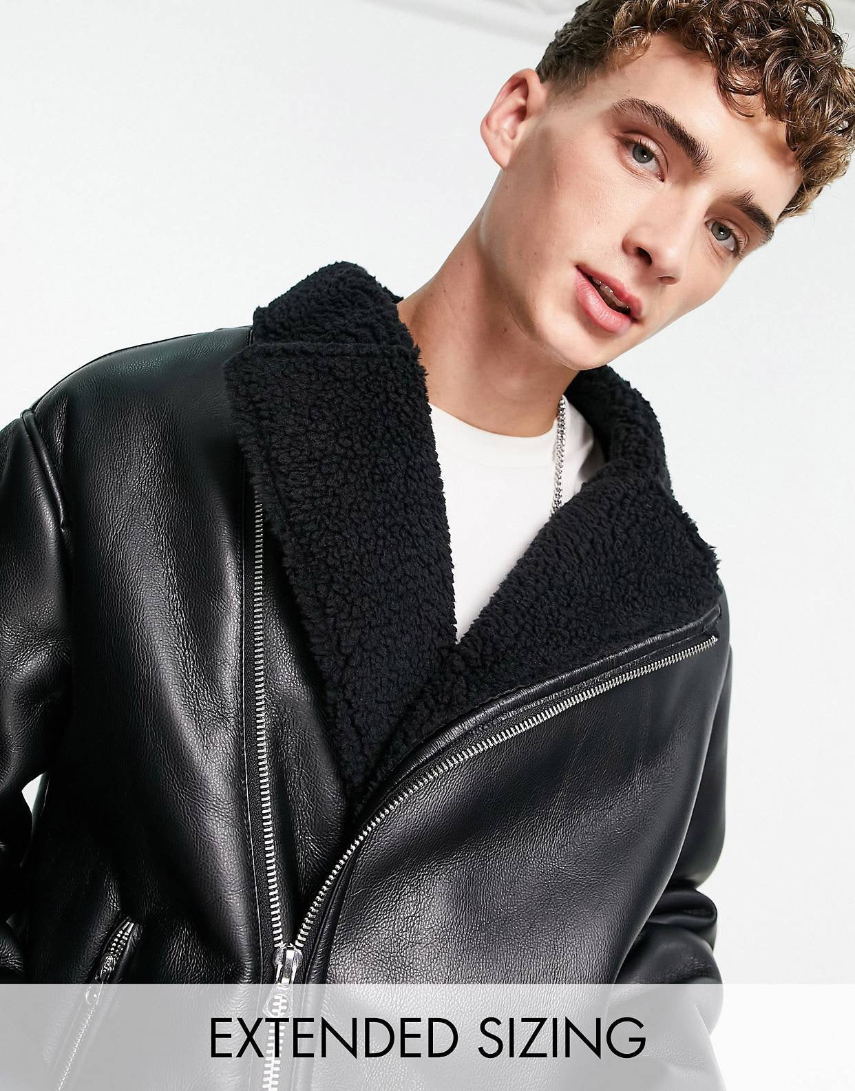 “OVERSIZED” BIKER JACKET - Amessio