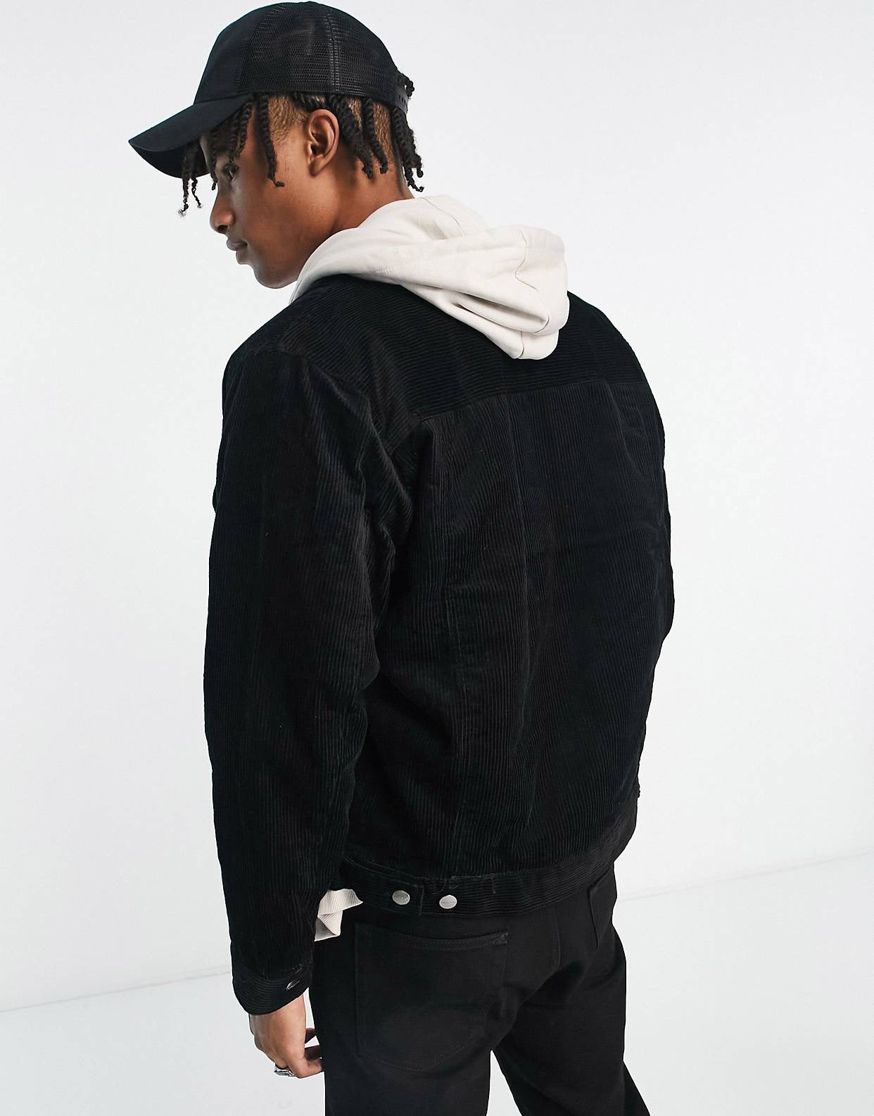 “BLACK” TRUCKER JACKET - Amessio