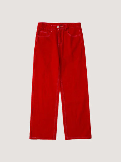 “FLAME POCKET” BAGGY JEANS - Amessio