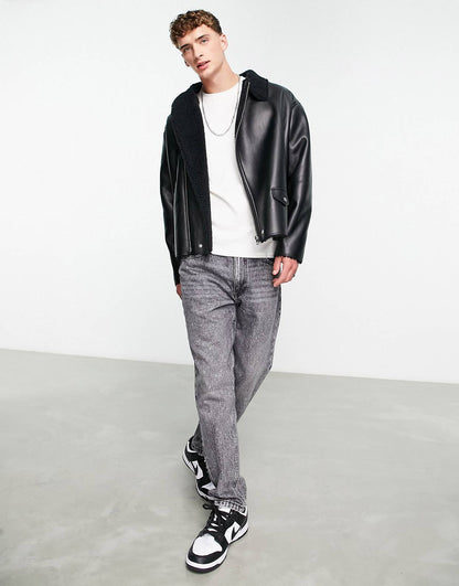 “OVERSIZED” BIKER JACKET - Amessio